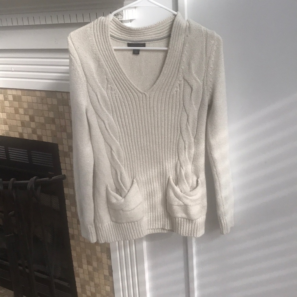 Tommy Hilfiger Shimmery Cable-Knit Sweater